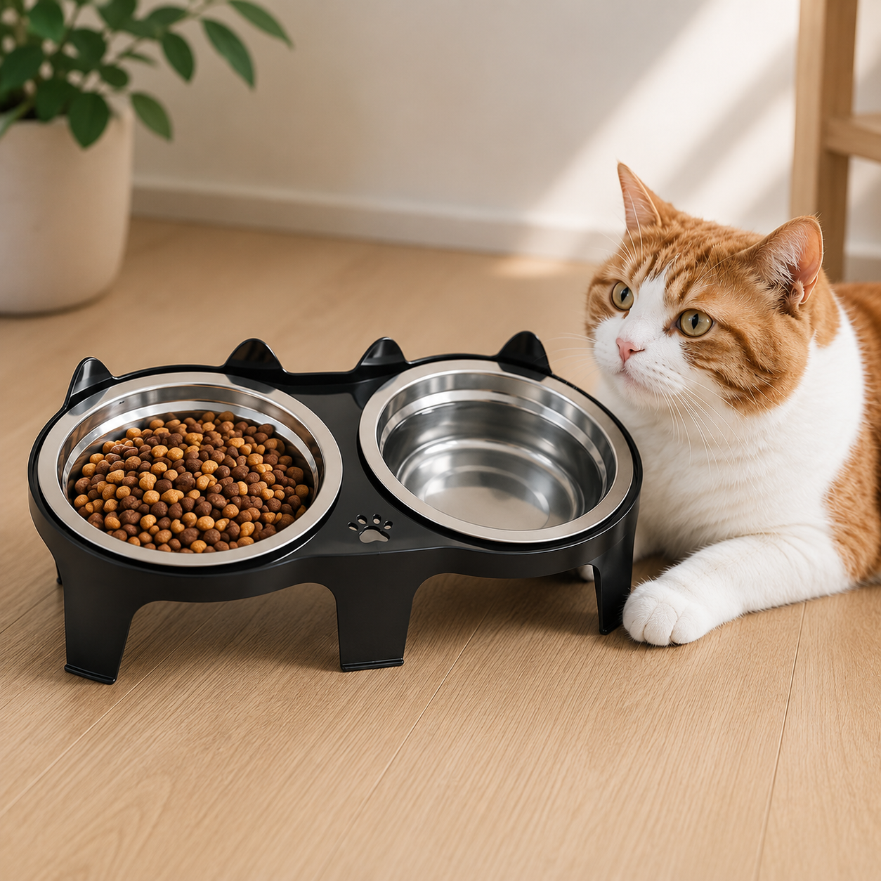 Premium Double Bowl for Cats