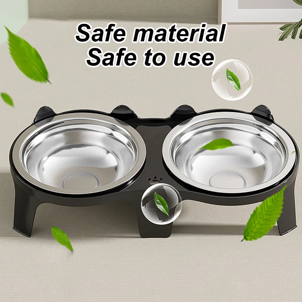 Premium Double Bowl for Cats