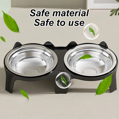 Premium Double Bowl for Cats